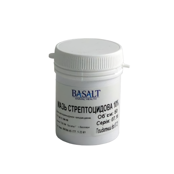 Мазь стрептоцидова 10% 50 г Базальт Вінниця