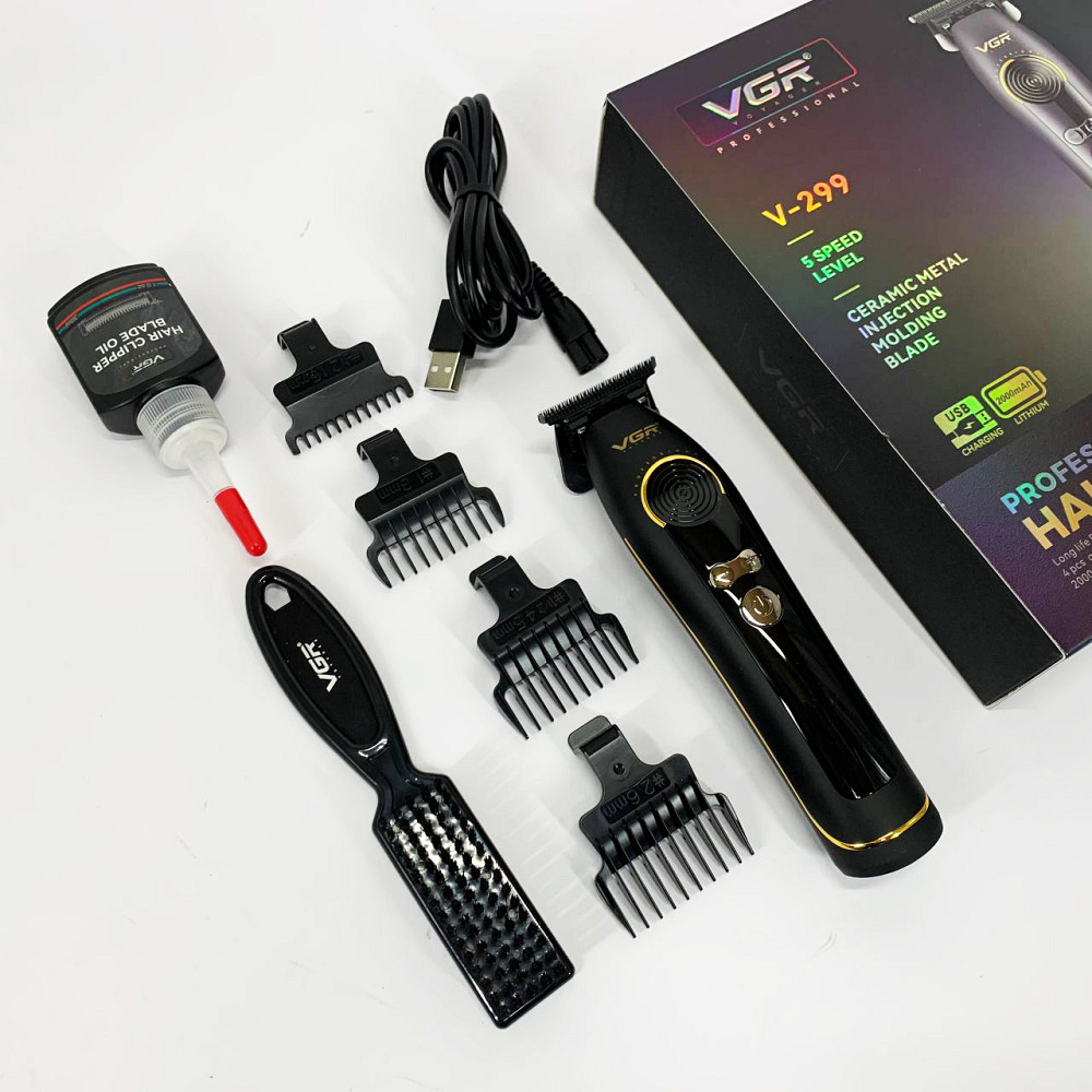 Тример для стрижки акумуляторний професійний, Електромашинка для волосся, Тример бездротовий VZ-45 Івано-Франківськ - фото 10