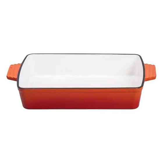 Чавунна форма для запікання 40x23 см, оранжева Київ
