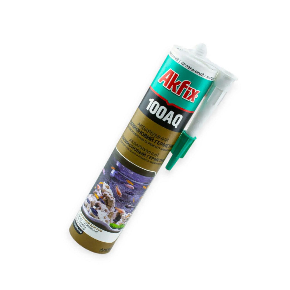 Герметик силіконовий санітарний акваріумний Akfix 100AQ 280 мл прозорий Мукачево - фото 1
