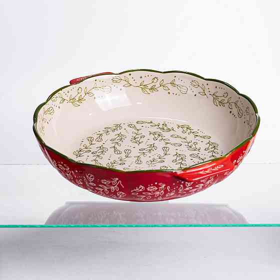 Yiwu Форма для запікання Vintage Ø30 (см) кругла форма для випікання в духовці з ручками Червон Коломыя