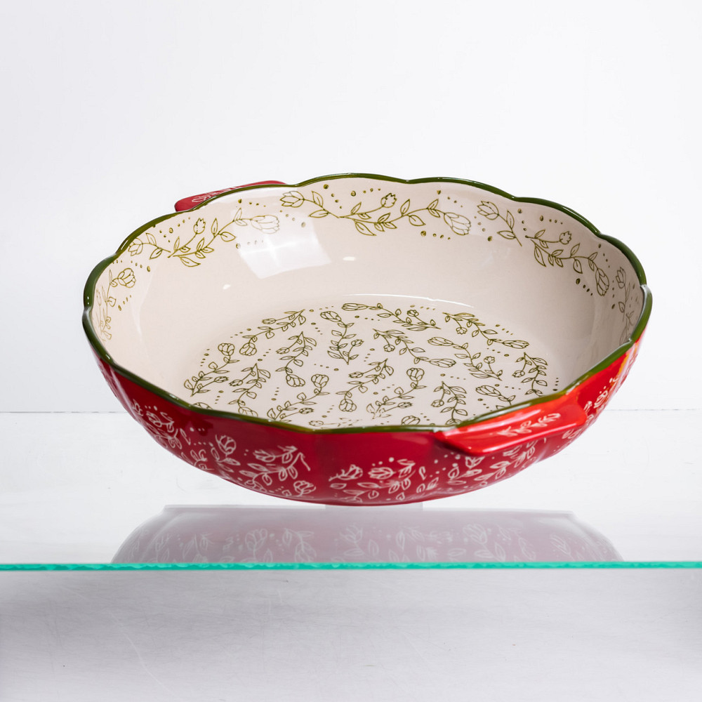 Yiwu Форма для запікання Vintage Ø30 (см) кругла форма для випікання в духовці з ручками Червон Коломыя - изображение 3