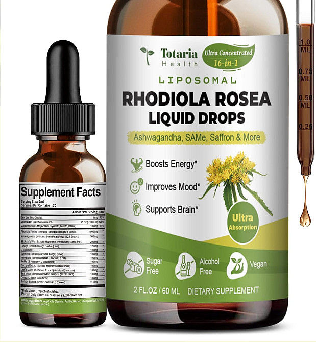 Rhodiola Rosea liquid drops 60ml 30serv Луцьк - фото 1