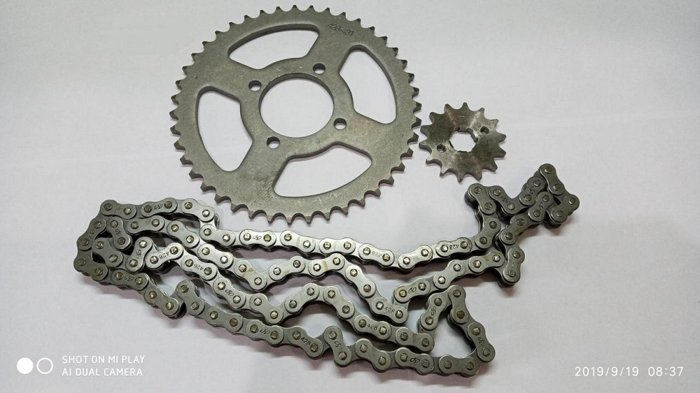 Зірки трансмісії (пара) Zongshen250-5 428-14T + 428-43T (+ланцюг 112L) Мукачево - фото 1