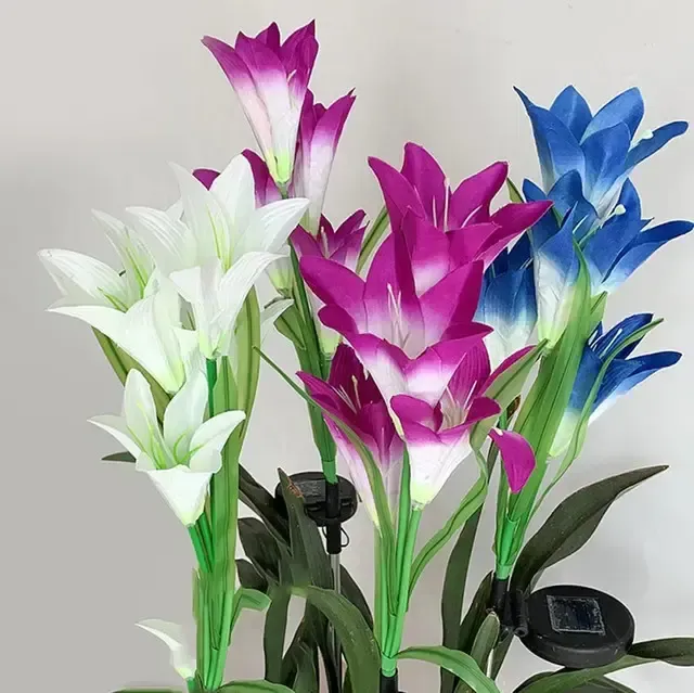 Уличный Садовый фонарь на солнечной батарее Лилия 74 см Коломия - фото 3