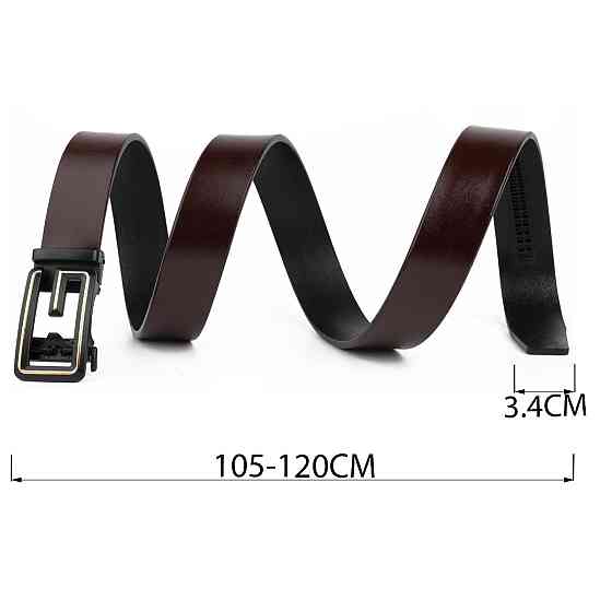 Ремінь чоловічий c пряжкою у вигляді букви G Vintage 20288 Коричневий Київ