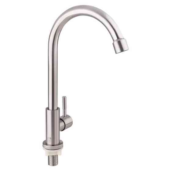 Кран на одну воду для кухні Lidz (NKS) 12 32 015SF-8, сатин Київ