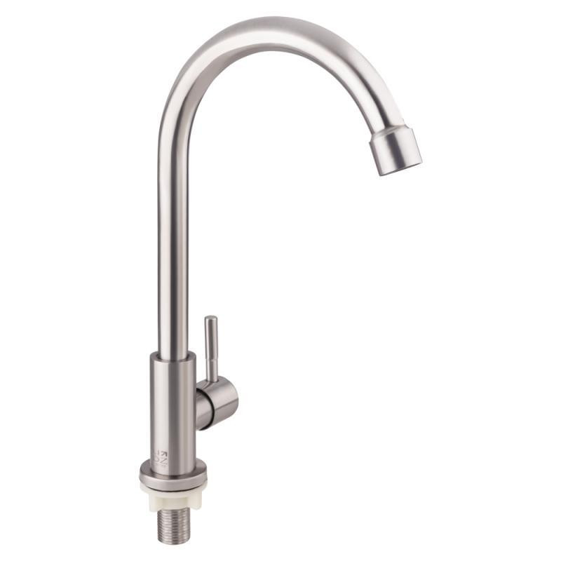 Кран на одну воду для кухні Lidz (NKS) 12 32 015SF-8, сатин Київ - фото 1