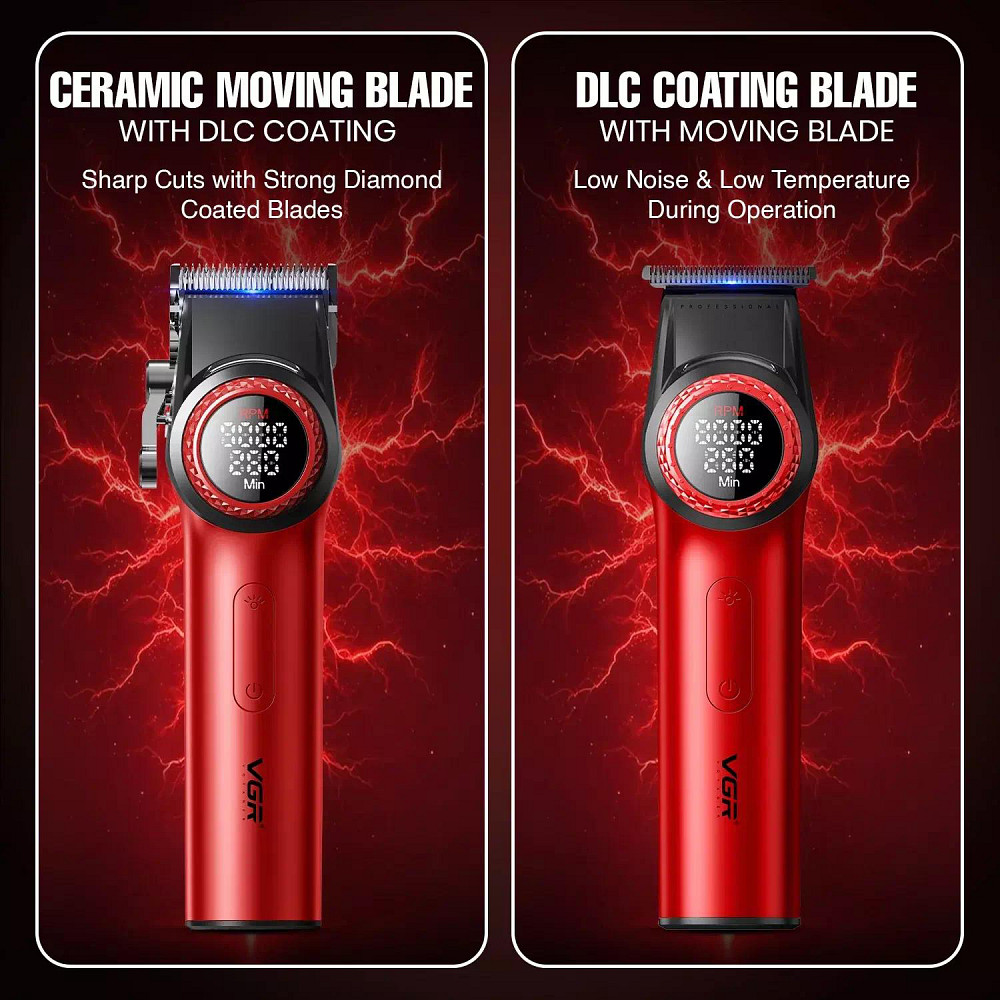 Бездротова акумуляторна машинка для стрижки волосся VGR, Модний машинка для стрижки волосся RM-71 Львів - фото 1