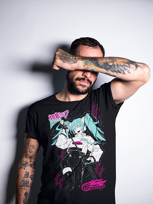 Футболка аниме Хатсуне Мику Аниме Гирл оверсайз (S/M/L) Черний AnimeJ0483 Днепр - изображение 1