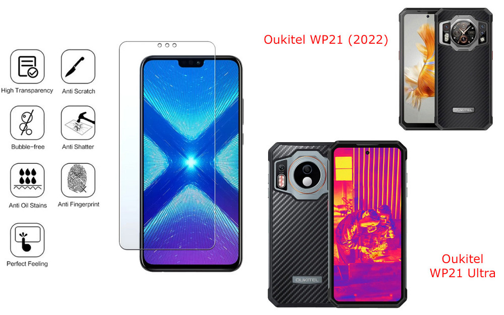 Защитное стекло NeoGlass для Oukitel WP21 (2022), WP21 Ultra – ультрапрозрачное и устойчивое Киев - изображение 4