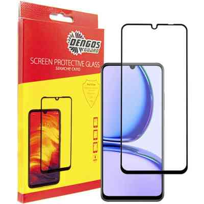 Стекло защитное Dengos Full Glue Realme C51 (black) (TGFG-348) Винница