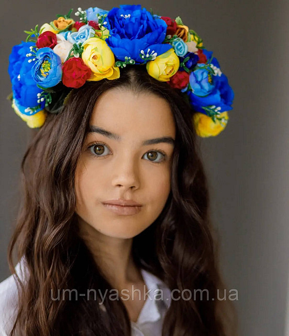 Ободок обруч з квітами "Піони великий україночка" Кривий Ріг - фото 1