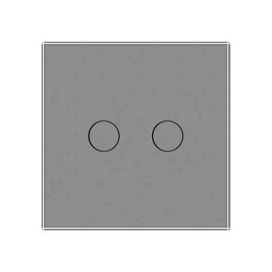 LIVOLO Розумний сенсорний ЕС вимикач 2 сенсори Livolo сірий скло (VL-M7FC2Z2-2IP) Коломия