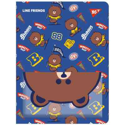 Папка з файлами Yes А4 з 20 файлами Line Friends. Brown з кишенею (492109) Вінниця