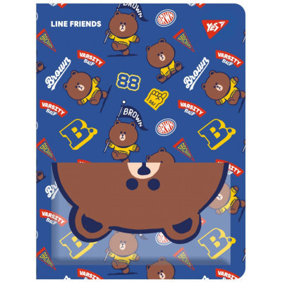 Папка с файлами Yes А4 с 20 файлами Line Friends. Brown с карманом (492109) Винница - изображение 1
