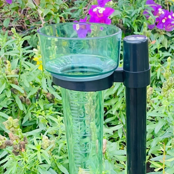 Вимірювач опадів для саду і городу дощомір садовий на ніжці, осадкомер, пластиковий 24х8.3 см, 35 мл, пластиковий Кам'янець-Подільський