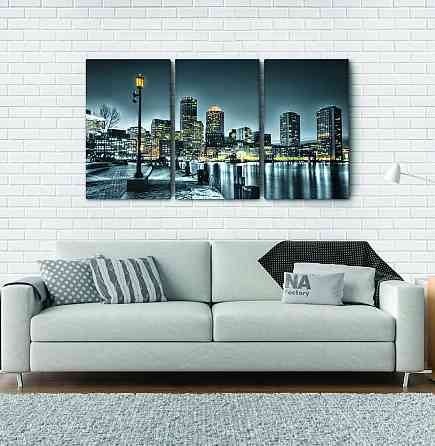 Модульна картина Нічне Місто Аrt-145_3А Київ