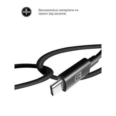 Зарядное устройство Armorstandart AR-TA800 25W USB-C + cable USB-C to USB-C black (ARM77720) Винница