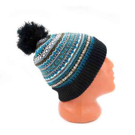 Водонепроницаемая шапка Dexshell Beanie Fair Isle разноцветная Синяя (S-M) Винница