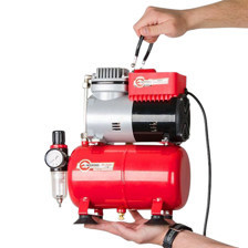 Компресор "безмасляний" 2-х поршн 3л 1 вих, 220В, 0.3 кВт, 45 л/хв, 3.2 атм INTERTOOL Мукачево - фото 8