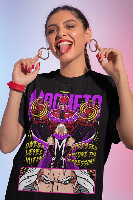 Футболка для мальчика аниме Фуннй Магнето Вас Ригхт оверсайз (рост от 165 до 180 ) Черний AnimeJ0036m Днепр - изображение 1