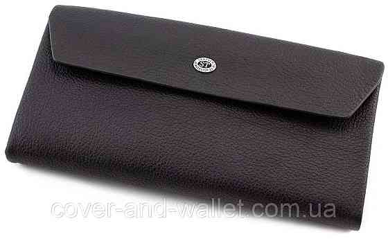 Зручний довгий чоловічий шкіряний гаманець ST 42 Київ