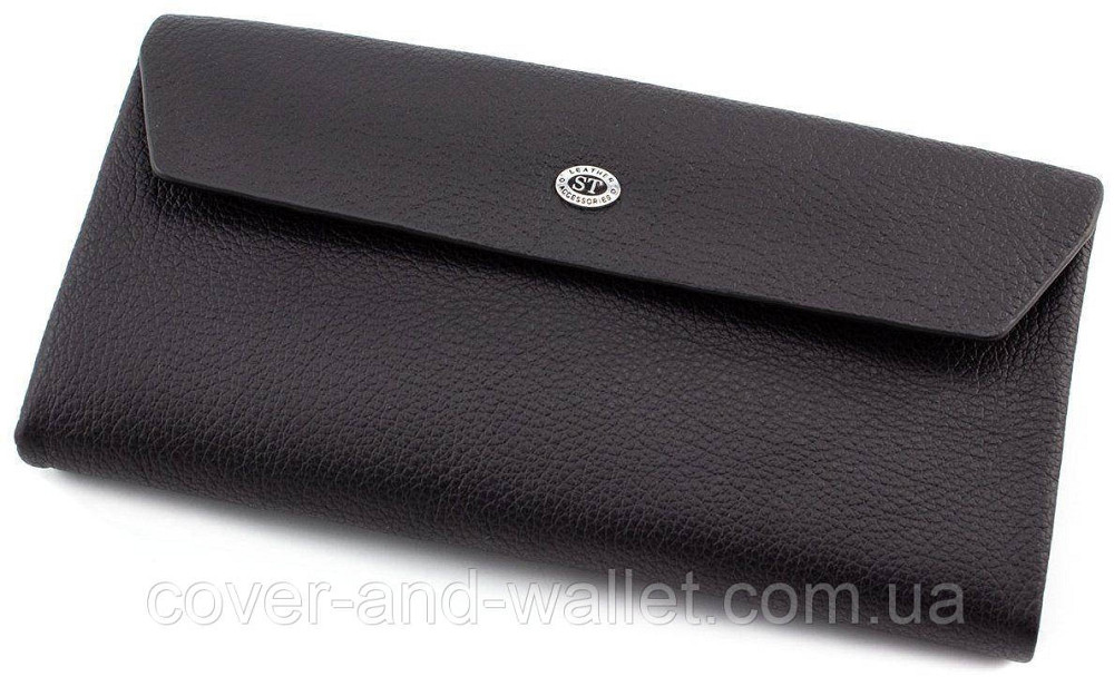 Удобный длинный мужской кожаный кошелек ST 42 Киев - изображение 4
