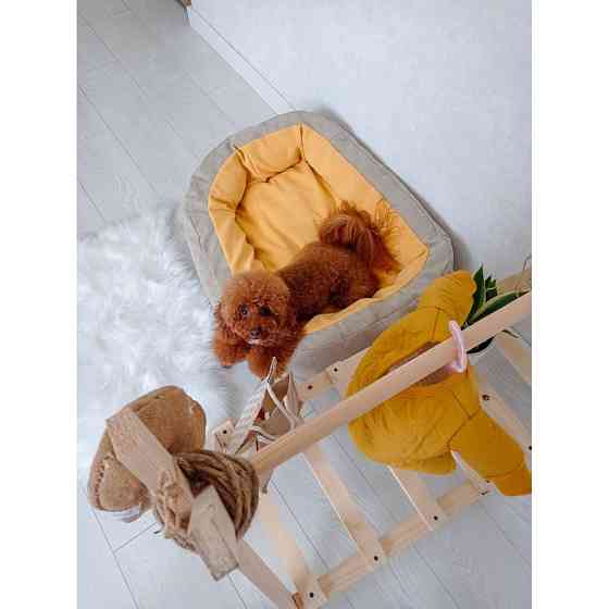 Лежак для собак і кішок Incor Donut жовтий L (80см) Київ