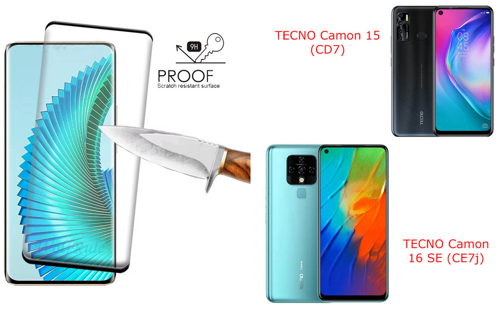 Захисне скло HyperGlass Pro для TECNO Camon 15 (CD7), 16 SE (CE7j) – максимальна чутливість та захист Київ - фото 1