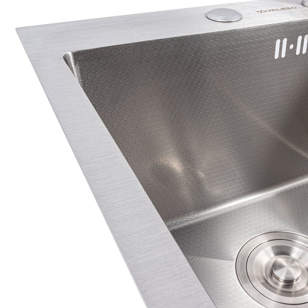 Мийка кухонна нержавіюча сталь для кухні VALESO 40*50 DECOR Handmade 3.0/0.8 Коломия - фото 9