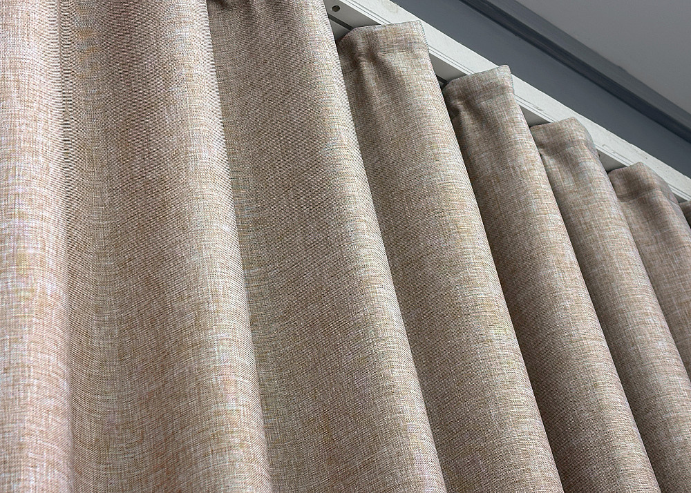Шторна тканина льон фактурний легкий, колекція “ALORA-TON” колір бежевий 1874ш Київ - фото 5