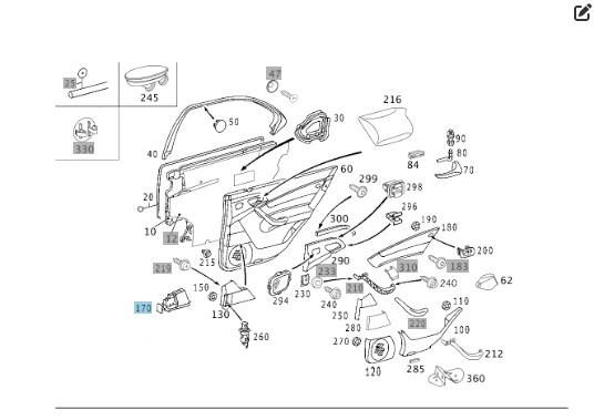Mercedes-Benz  A2208203401 Плафон освітлення попільнички задніх правих дверей S-class short W220 S-class long V220 Одесса