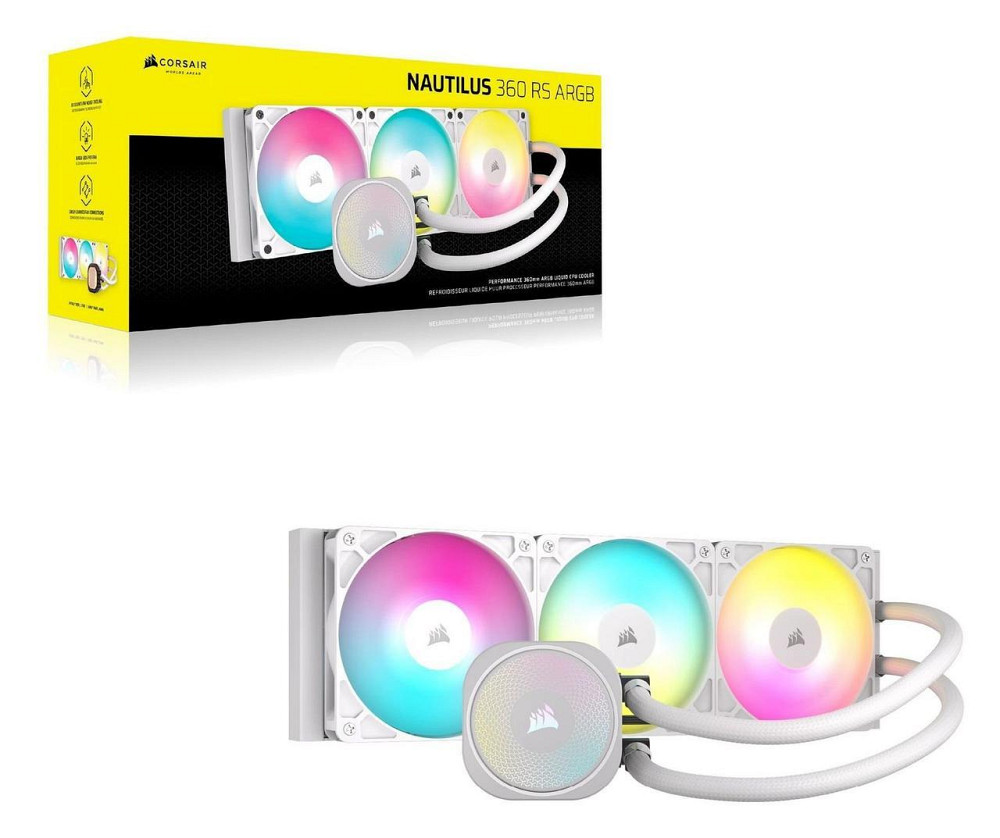 Система водяного охолодження Corsair Nautilus 360 RS ARGB White (CW-9060095-WW) ( 16780 ) Харків - фото 10
