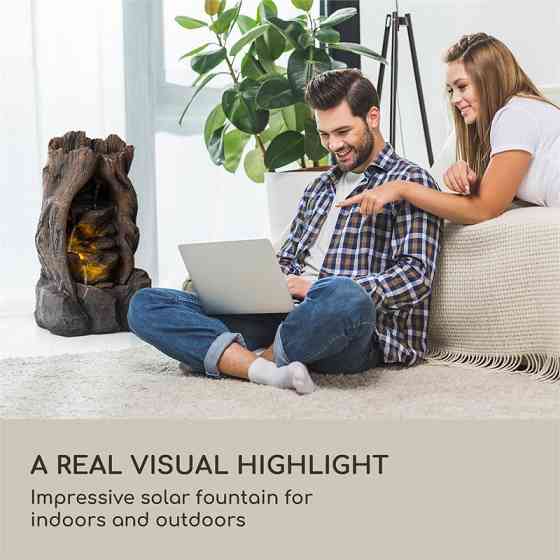 Солнечный фонтан Magic Tree 2,8 Вт, полирезина, батарея 5 ч, светодиоды имитация дерева (Германия, читать Ровно