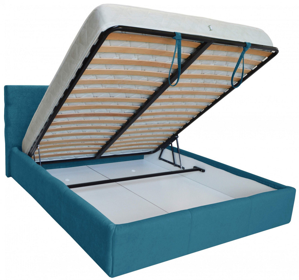 Ліжко Manchester VIP 140 х 200 см З додатковою металевою цільнозварною рамою Блакитний Дніпро - фото 6