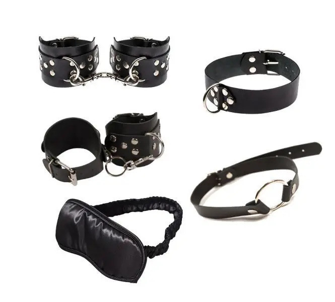 Набір Exxtreme Sex BDSM Leather Set Black Sex Aura Київ - фото 1