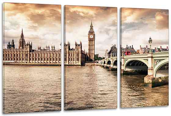 Модульна картина у вітальню/ спальню Лондон ART-008_3A 70х130 см Київ