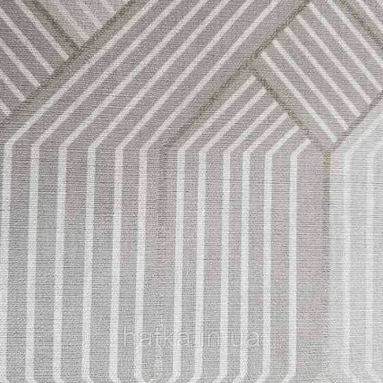 Ообои вінілові на флізелін Decoprint Moments MO22862 геометрія смуги фігури сірі білі срібні Київ