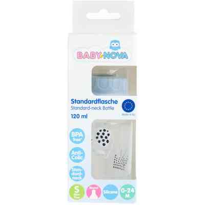 Пляшечка для годування Baby-Nova Декор 120 мл Блакитна (3960068) Вінниця