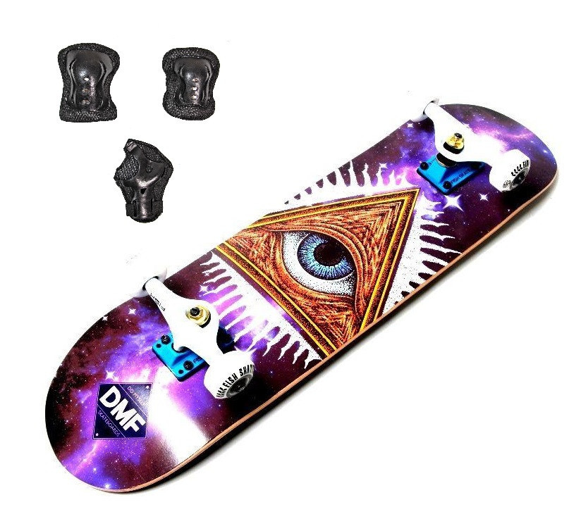 Скейтборд FISH Пирамида с защитой в комплекте. Нагрузка до 90 кг Одесса - изображение 1