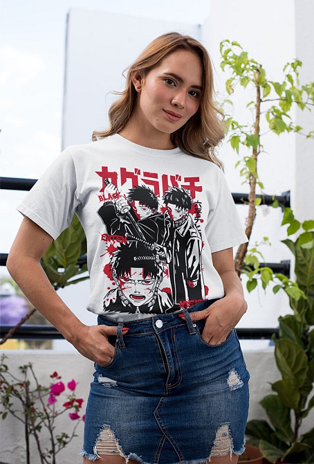 Футболка аниме Магическая битва оверсайз (S/M/L) Черний AnimeJ0394 Днепр - изображение 3