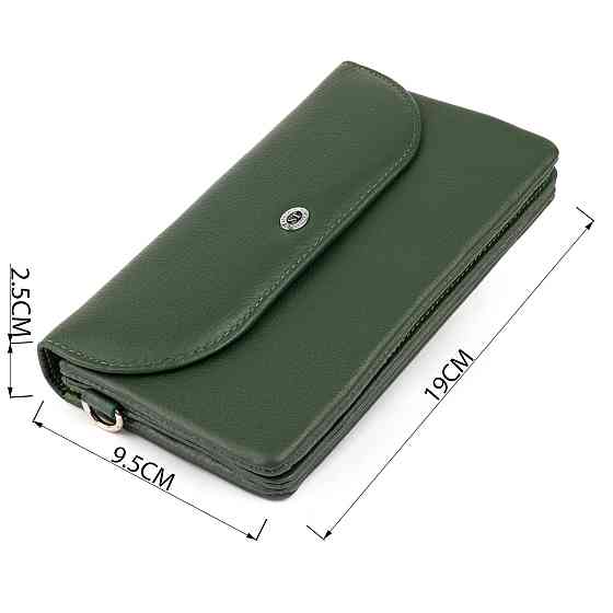 Клатч из кожи женский ST Leather 19320 Зеленый Киев