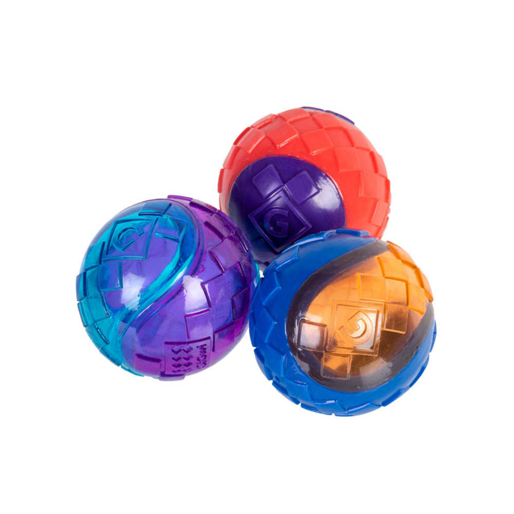 Игрушка для собак Три мяча с пищалкой GiGwi BALL, резина, 5 см Киев - изображение 1