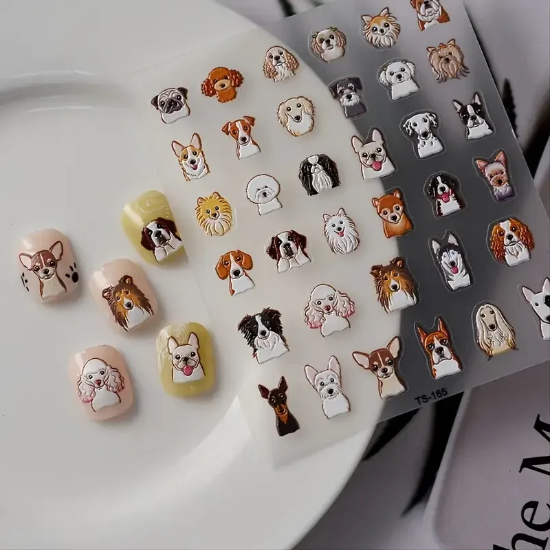 Наклейки для ногтей 5D полиуретановые – дизайн “Собаки”, 1 лист Киев - изображение 7