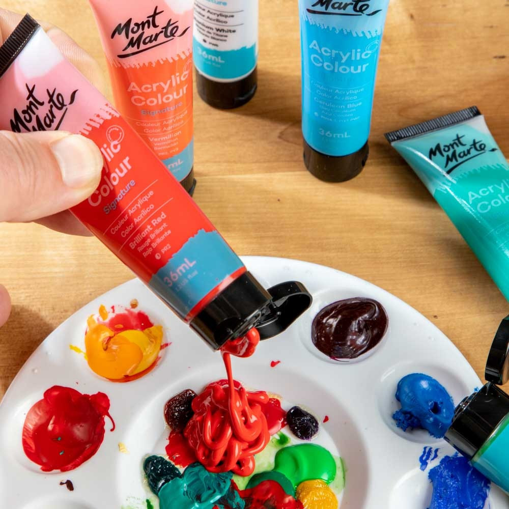 Краски акриловые для рисования Mont Marte Acrylic Colour Paint Set Signature 18pc x 36ml Разные цвета Каменец-Подольский - изображение 8