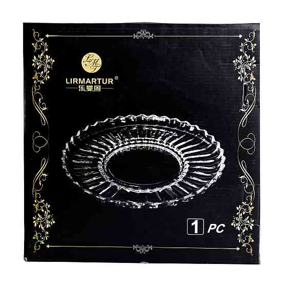 Сервірувальне блюдо Ø 28 см прозоре кругле для дому та кафе HP-YH-32 Коломия