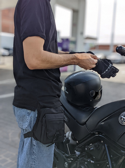 Сумка на стегно, стегнова сума чорна мотосумка байксумка Одеса - фото 12