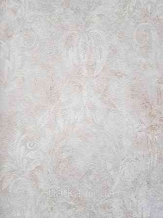 Шпалери вінілові на флізеліні гарячого тиснення DU&KA 1.06х10 вензель основа під штукатурку сірі коричневі Київ