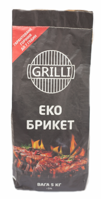 Древесно-угольный экобрикет 5кг GRILLI 77777 Код: 004241 Ровно - изображение 2